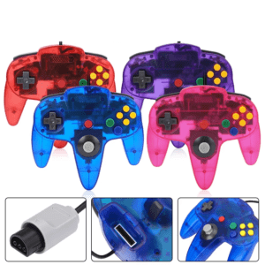 N64 Wired Controller — Classic Retro Gamepad for Nintendo 64 Console
