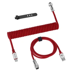 SHARK C01 PRO Coiled Aviator Keyboard Cable — USB-C, Braided Double-Sleeved