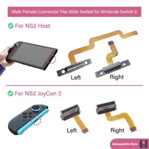Original Left Right Male Female Connector Flex Slide Socket for Nintendo Switch 2 NS2 Joy Con 2 Handle Magnetic Connector Port